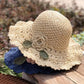 👒Élégant chapeau de paille au crochet avec détails à volants