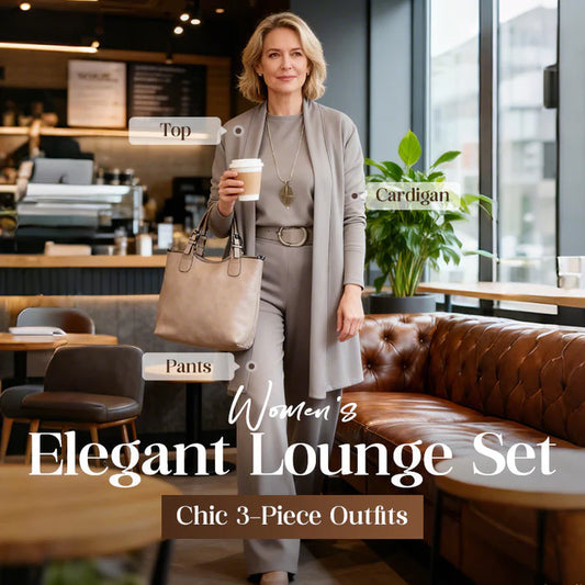 ⏳Offre spéciale à durée limitée⏰Élégant ensemble 3 pièces comprenant un long cardigan, un haut et un pantalon💞