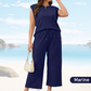 🌺New Arrival Hot Sale🌺Ensemble deux pièces décontracté pour femme, haut à manches courtes et pantalon court à jambes larges