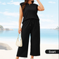 🌺New Arrival Hot Sale🌺Ensemble deux pièces décontracté pour femme, haut à manches courtes et pantalon court à jambes larges