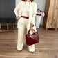 ⏳Offre spéciale à durée limitée⏰Élégant ensemble 3 pièces comprenant un long cardigan, un haut et un pantalon💞