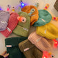 Bonnet tricoté d'hiver mignon et lumineux pour parents et enfants, petit monstre