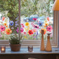 💐Autocollant de fenêtre Bouquet de fleurs colorées💞🖼️