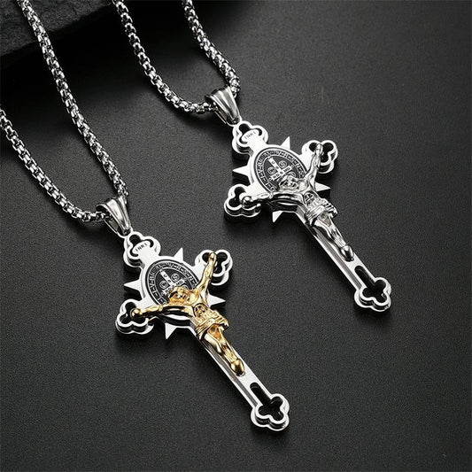 🔥Collier Croix - Pendentif Croix Protection Benoît