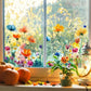 💐Autocollant de fenêtre Bouquet de fleurs colorées💞🖼️
