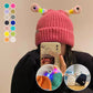 Bonnet tricoté d'hiver mignon et lumineux pour parents et enfants, petit monstre