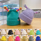 Bonnet tricoté d'hiver mignon et lumineux pour parents et enfants, petit monstre