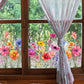 💐Autocollant de fenêtre Bouquet de fleurs colorées💞🖼️