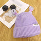 Bonnet tricoté d'hiver mignon et lumineux pour parents et enfants, petit monstre