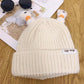 Bonnet tricoté d'hiver mignon et lumineux pour parents et enfants, petit monstre