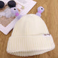 Bonnet tricoté d'hiver mignon et lumineux pour parents et enfants, petit monstre