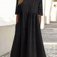 🔥 « Soldes d'été ! Robe en coton à col rond et poches – Légère et élégante pour toutes les occasions ! 🌞👗 » ✨
