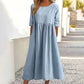 🔥 « Soldes d'été ! Robe en coton à col rond et poches – Légère et élégante pour toutes les occasions ! 🌞👗 » ✨