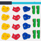 Ensemble de poignées d'escalade de couleurs assorties pour enfants