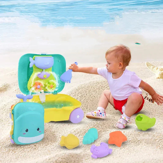 Jeu de sable de plage en huit pièces pour enfants
