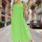 Robe longue à larges bretelles et poches
