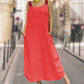 Robe longue à larges bretelles et poches