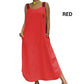 Robe longue à larges bretelles et poches