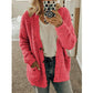 Cardigan grande taille automne et hiver, veste courte décontractée en velours