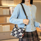 Sac bandoulière imprimé à poches multiples pour femme