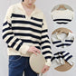 Pull rayé à col en V ou gilet pull