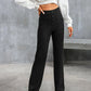 45% de réduction🔥Haute élasticité - Pantalon décontracté taille haute à jambe droite