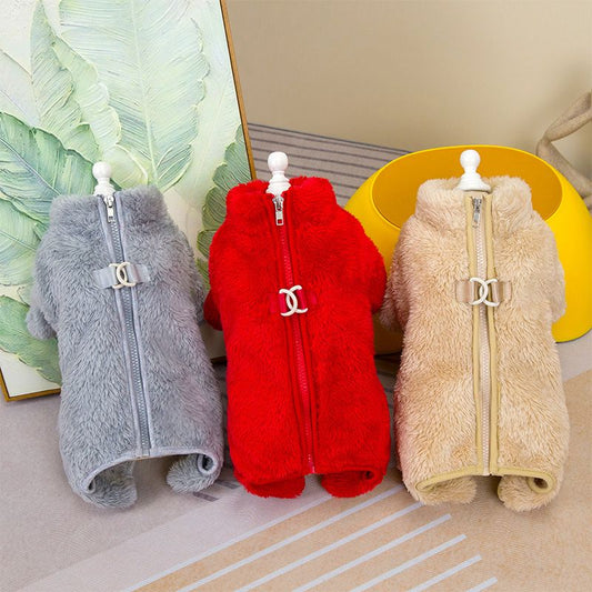 Veste d'hiver pour chien avec fermeture éclair dans le dos - 🎁Vente de Noël anticipée - 50 % de réduction🎅