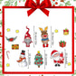 Autocollant magnétique 3D de Noël