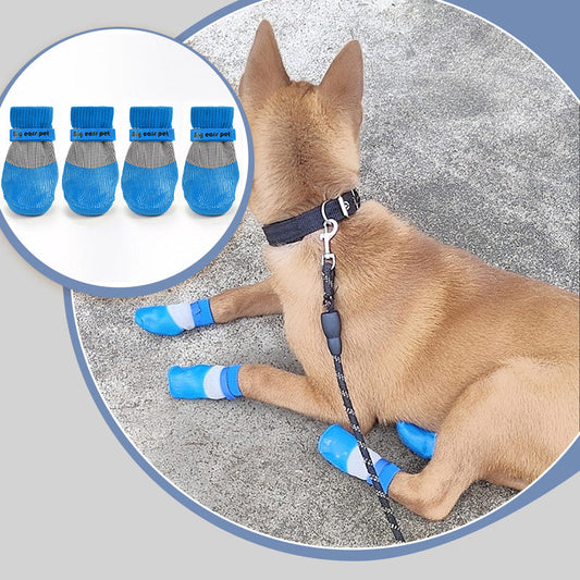 2 paires de chaussettes antidérapantes et imperméables pour chien