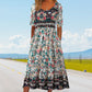 🌸✨ Robe élégante à imprimé bohème pour femme