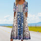 🌸✨ Robe élégante à imprimé bohème pour femme