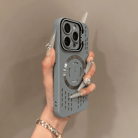 Coque de protection en silicone souple avec chargement magnétique ultra-rapide pour iPhone