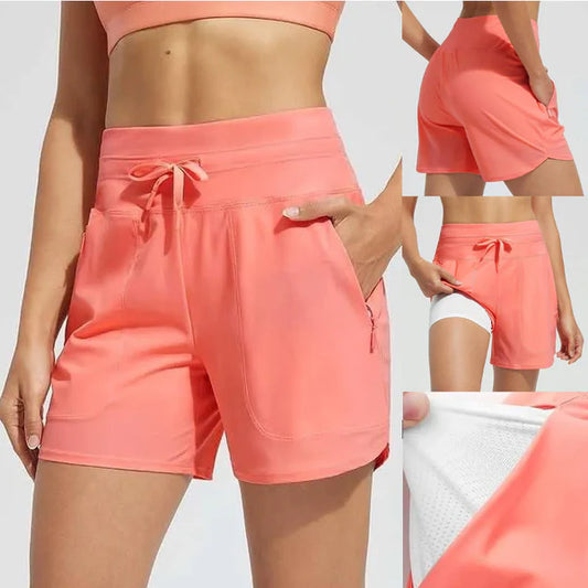 🌞 SOLDES -50% pendant la chaleur estivale 🩳 Short de bain pour femmes à séchage rapide avec taille haute