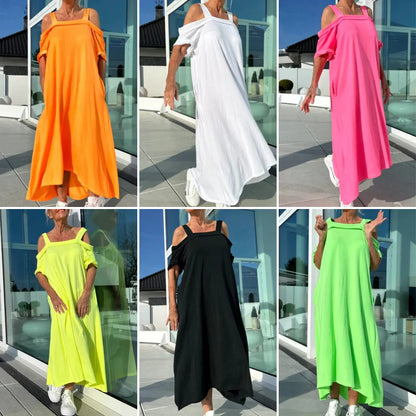 🔥Robe longue à épaules dénudées pour femme ⭐⭐⭐⭐⭐