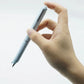 Stylo plume avec pointe rétractable : 0,38 mm, encre bleue & noire, porte-stylo transparent. Inclut 5 cartouches d'encre rechargeables.