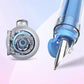 Stylo plume avec pointe rétractable : 0,38 mm, encre bleue & noire, porte-stylo transparent. Inclut 5 cartouches d'encre rechargeables.