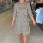 "🎉 Soldes d'été - 55% de réduction 🛍️ Robe femme décontractée imprimé léopard, décolleté en V, coupe ample"