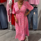 👗✨Robe imprimée à col en V pour femme