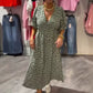 👗✨Robe imprimée à col en V pour femme