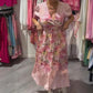 👗Robe longue aux motifs floraux romantiques et décolleté en V flatteur✨