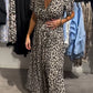 Robe longue tendance à imprimé léopard pour femme
