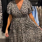 Robe longue tendance à imprimé léopard pour femme