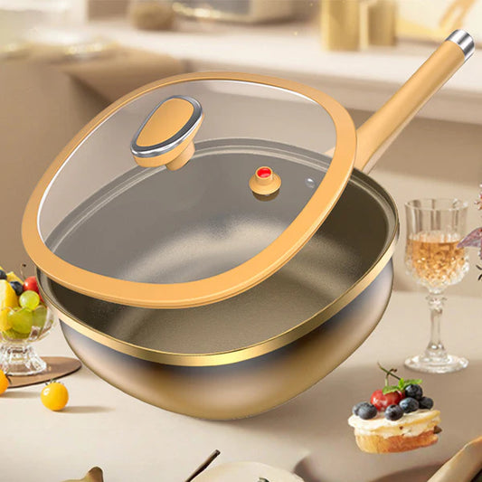 🔥50 % DE RÉDUCTION ! 🍳✨ Pot anti-adhésif en alliage de titane de 12 pouces avec couvercle 🍲💫