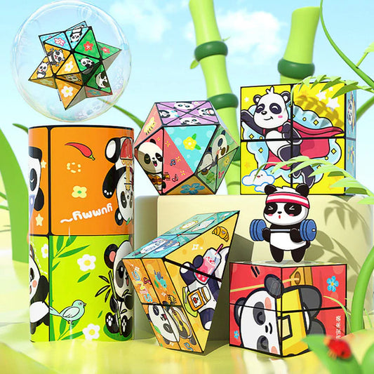 🧒✨Cube magique panda pliable créatif pour enfants