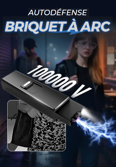 Briquet à arc pour autodéfense avec lampe de poche