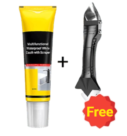 Mastic blanc imperméable multifonctionnel avec grattoir